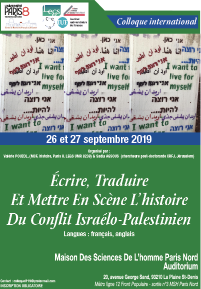 Écrire, traduire et mettre en scène l’histoire du conflit Israélo-Palestinien