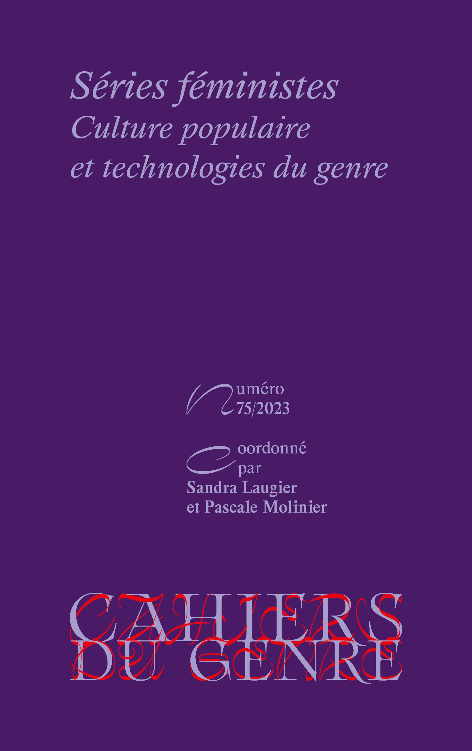 Cahiers du Genre 75 couverture