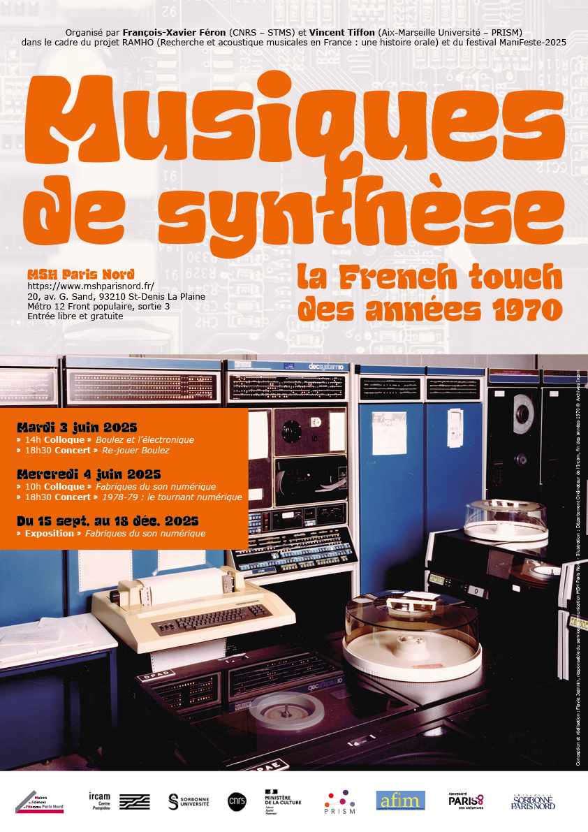 Affiche de l'événement "Musique de synthèse. La French touch des années 1970"