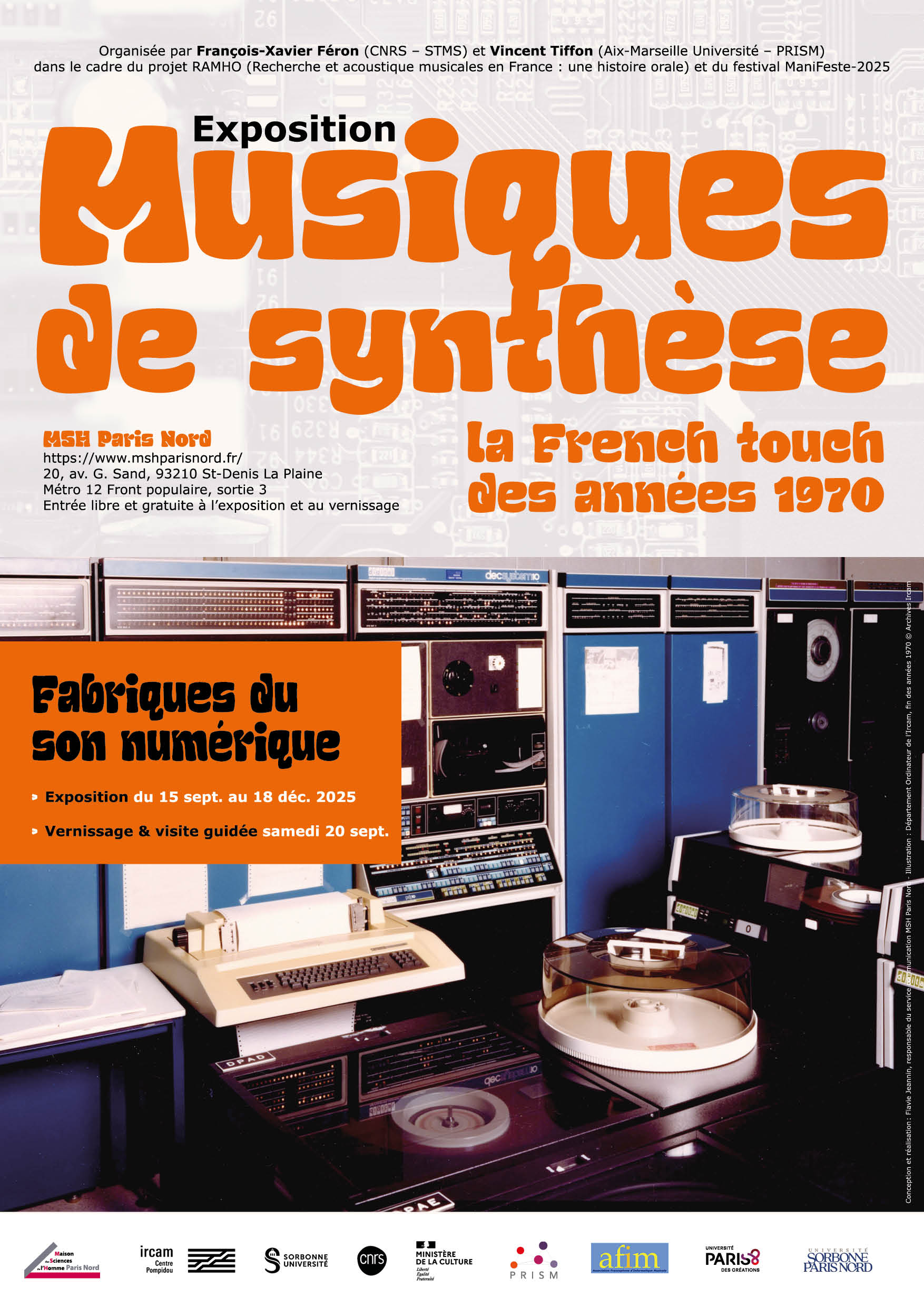 Affiche de l'exposition "Musiques de synthèse"