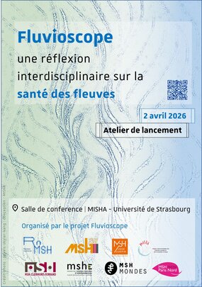Visuel d'annonce de l'atelier de lancement du projet de recherche Inter-MSH Fluvioscope