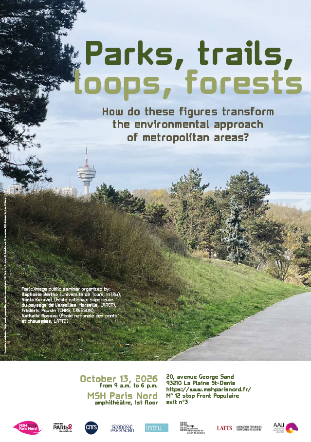 Affiche du séminaire "Parks, trails, loops, forests"