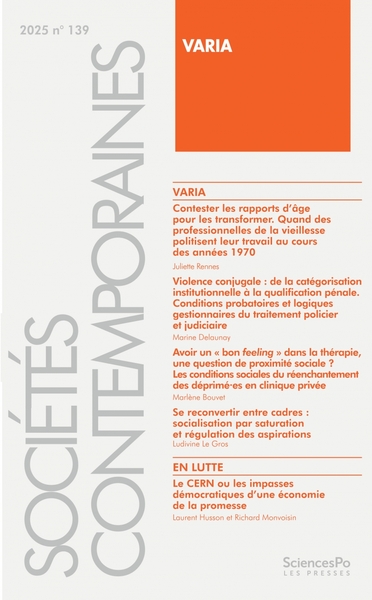 Sociétés contemporaines | Varia n°139