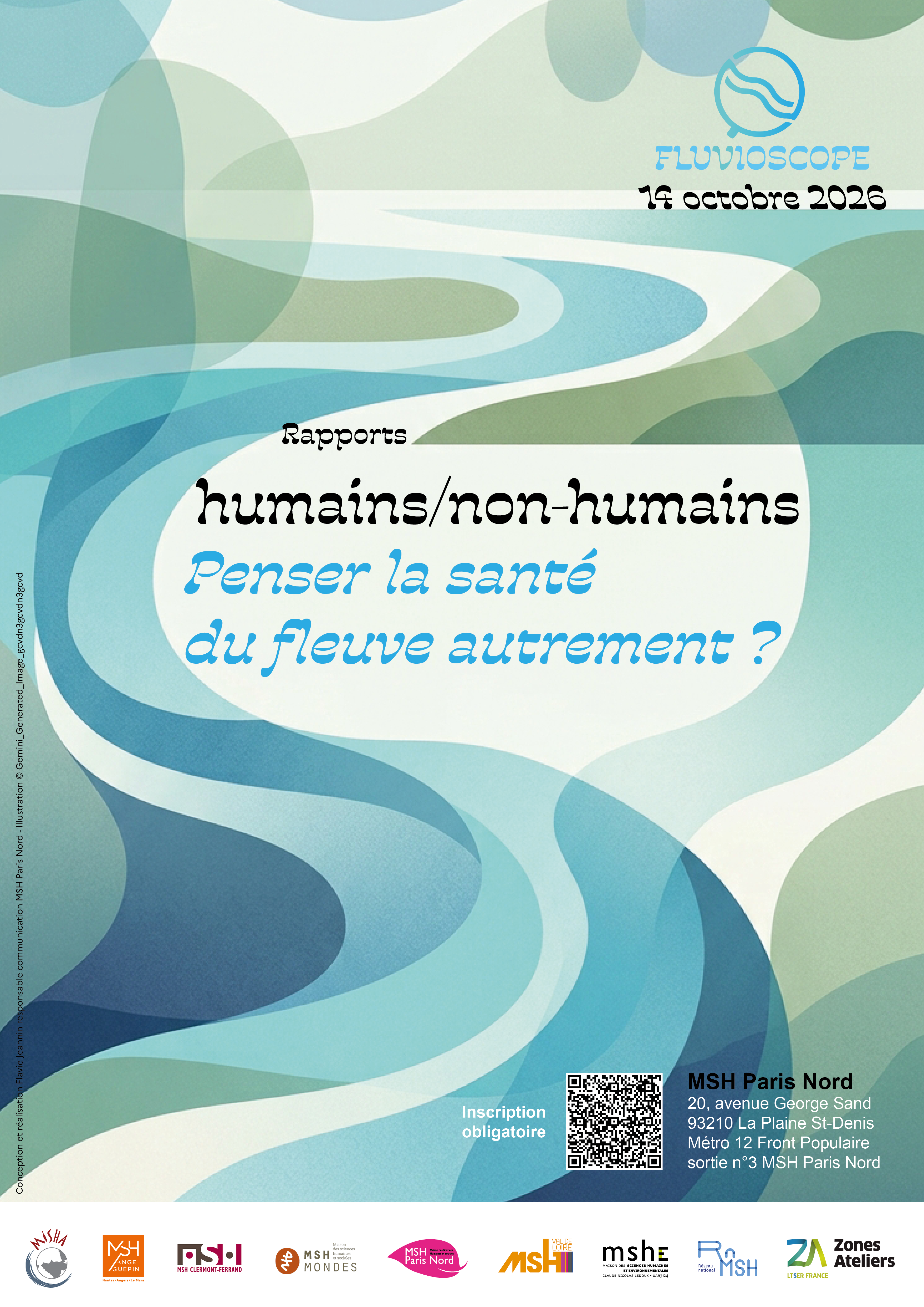 Affiche de l'atelier Fluvioscope du 14 octobre 2026